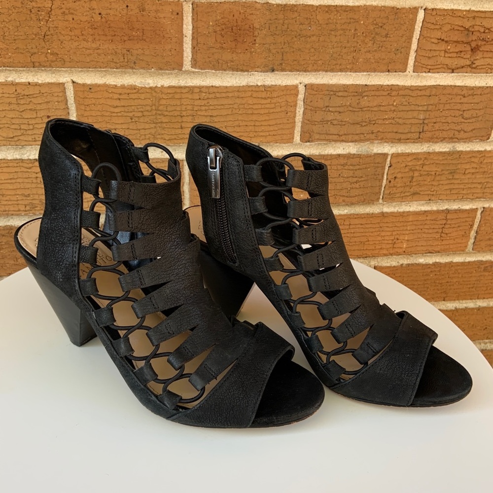 VINCE CAMUTO Black Strappy Heels
